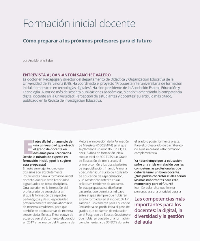 Revista Diàlegs Formació Docent Joan Anton Sánchez