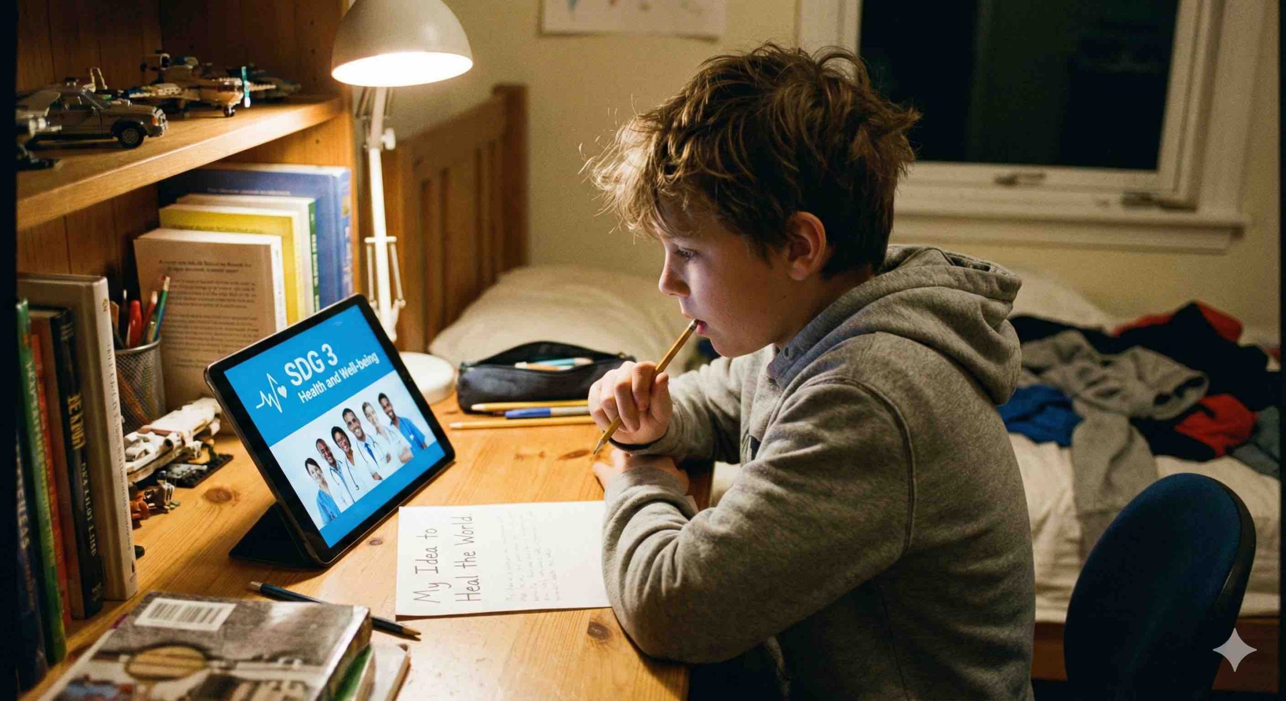 adolescente 12 años prepara discurso